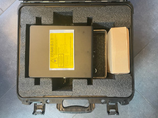 Laser in der Transportbox